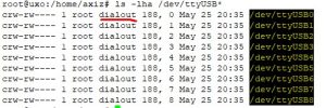 ls -lha /dev/ttyUSB*